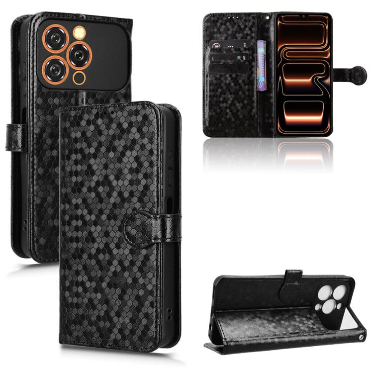 For Oukitel C17 4G 2026 Honeycomb Dot Texture Leather Phone Case(Black)
For Oukitel C17 4G 2026 Honeycomb Dot Texture Leather Phone Case(Black)