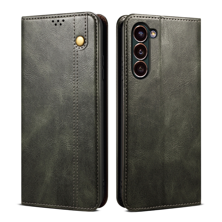 For Samsung Galaxy S24+ 5G Oil Wax Crazy Horse Texture Leather Phone Case(Green)
For Samsung Galaxy S24+ 5G Oil Wax Crazy Horse Texture Leather Phone Case(Green)