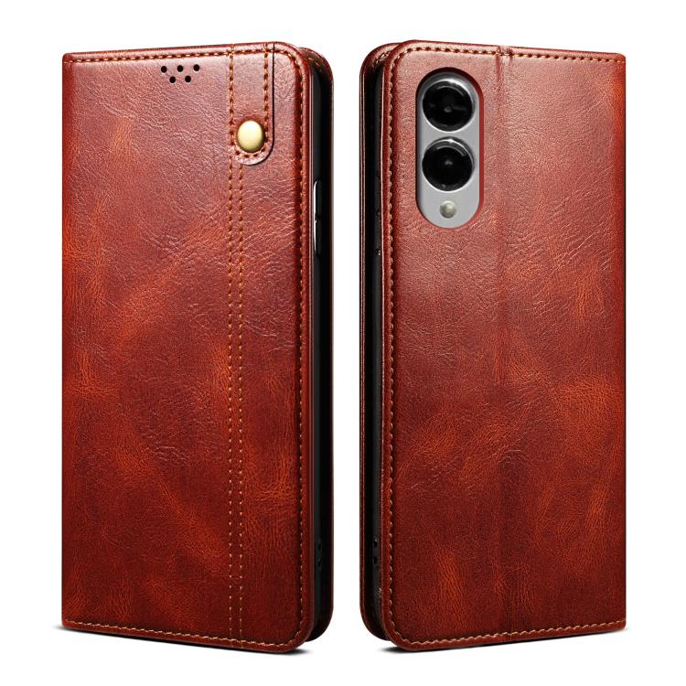 For Samsung Galaxy S25 Edge 5G Oil Wax Crazy Horse Texture Leather Phone Case(Brown)
For Samsung Galaxy S25 Edge 5G Oil Wax Crazy Horse Texture Leather Phone Case(Brown)