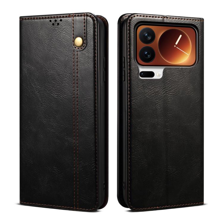 For Xiaomi 17 Pro Max Oil Wax Crazy Horse Texture Leather Phone Case(Black)
For Xiaomi 17 Pro Max Oil Wax Crazy Horse Texture Leather Phone Case(Black)