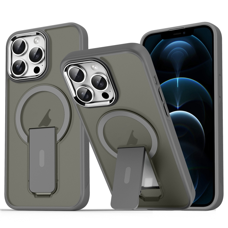 For iPhone 12 Pro Max Acrylic Hybrid TPU MagSafe Holder Phone Case(Titanium Grey)
For iPhone 12 Pro Max Acrylic Hybrid TPU MagSafe Holder Phone Case(Titanium Grey)