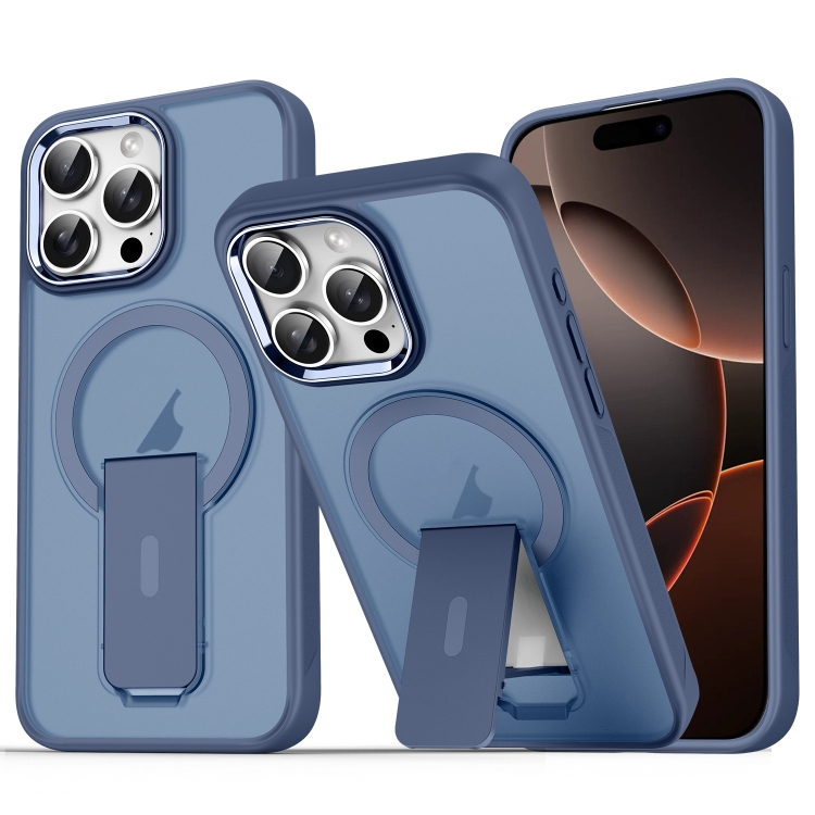 For iPhone 16 Pro Acrylic Hybrid TPU MagSafe Holder Phone Case(Dark Blue)
For iPhone 16 Pro Acrylic Hybrid TPU MagSafe Holder Phone Case(Dark Blue)