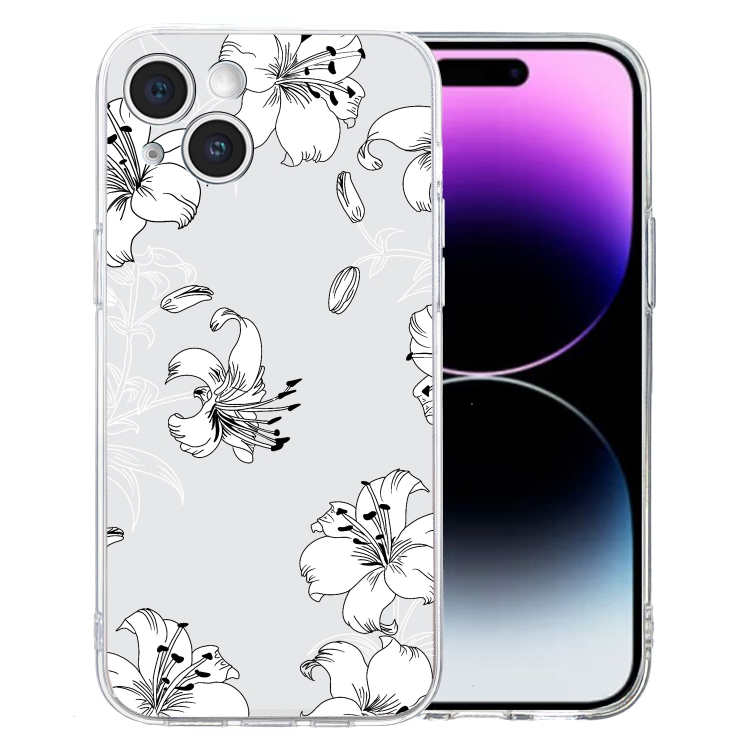 For iPhone 14 Plus Colored Drawing Pattern Transparent TPU Phone Case(White Flower)
For iPhone 14 Plus Colored Drawing Pattern Transparent TPU Phone Case(White Flower)