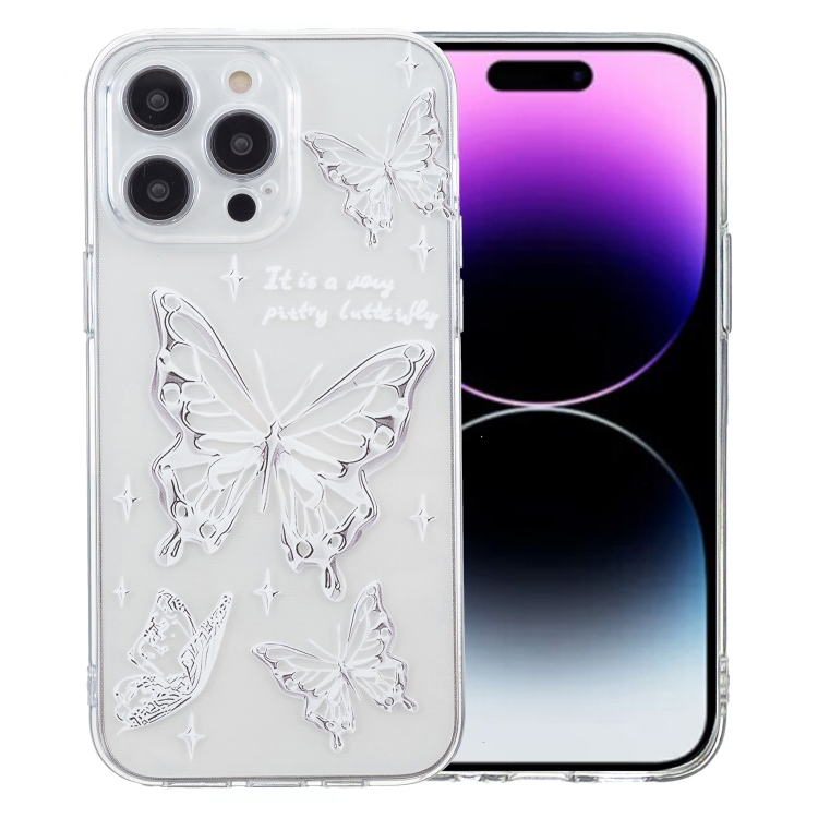 For iPhone 15 Pro Colored Drawing Pattern Transparent TPU Phone Case(Butterflies)
For iPhone 15 Pro Colored Drawing Pattern Transparent TPU Phone Case(Butterflies)