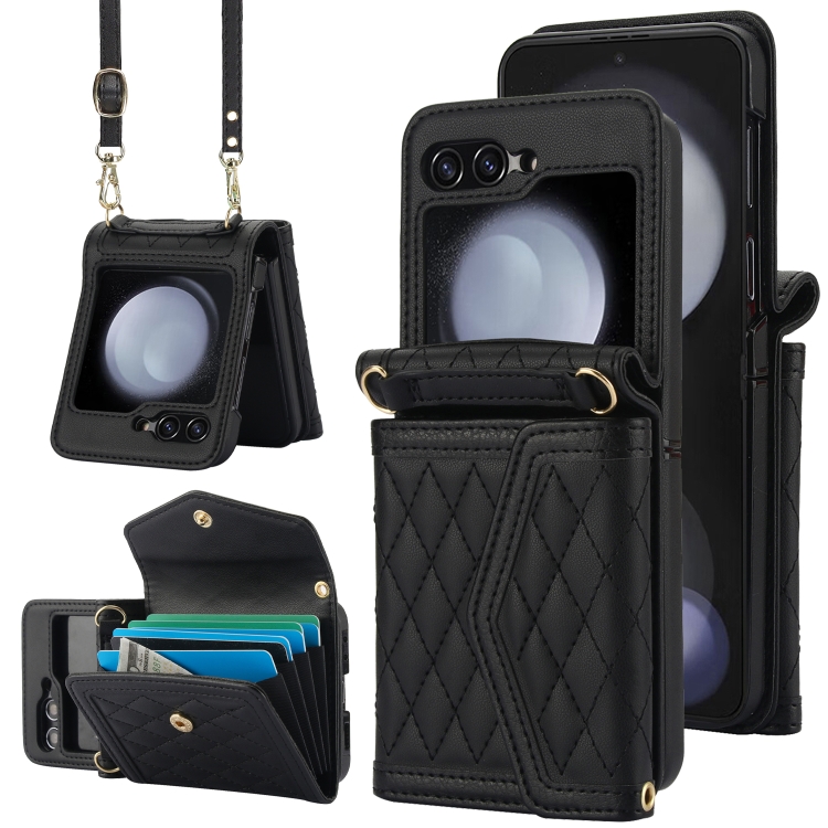 For Samsung Galaxy Z Flip6 / Flip7 FE Splicing Rhombic Texture Phone Case with Long & Short Lanyard, Not Included Pen(Black)
For Samsung Galaxy Z Flip6 / Flip7 FE Splicing Rhombic Texture Phone Case with Long & Short Lanyard, Not Included Pen(Black)
