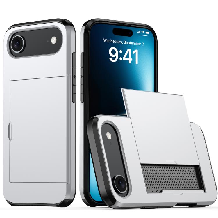 For iPhone Air Shockproof Armor Phone Case with Card Slot(Silver)
For iPhone Air Shockproof Armor Phone Case with Card Slot(Silver)