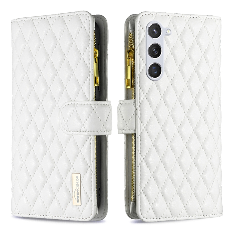 For Samsung Galaxy S25 5G Diamond Lattice Zipper Wallet Leather Flip Phone Case(White)
For Samsung Galaxy S25 5G Diamond Lattice Zipper Wallet Leather Flip Phone Case(White)