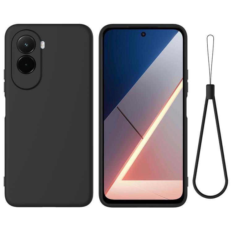 For Xiaomi Poco M7 4G 171mm Solid Color Liquid Silicone Dropproof Full Coverage Phone Case(Black)
For Xiaomi Poco M7 4G 171mm Solid Color Liquid Silicone Dropproof Full Coverage Phone Case(Black)