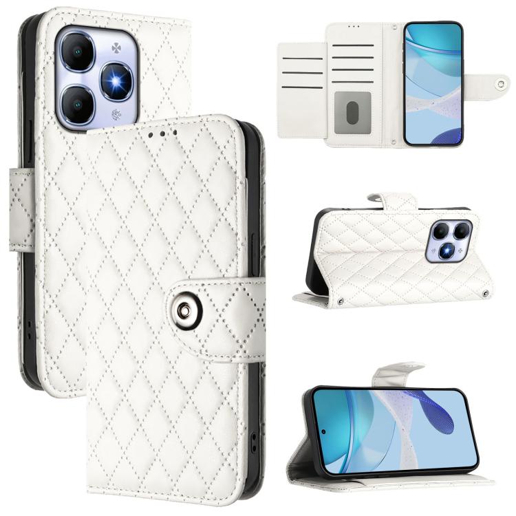 For Itel A90 Rhombic Texture Flip Leather Phone Case with Lanyard(White) 
For Itel A90 Rhombic Texture Flip Leather Phone Case with Lanyard(White)