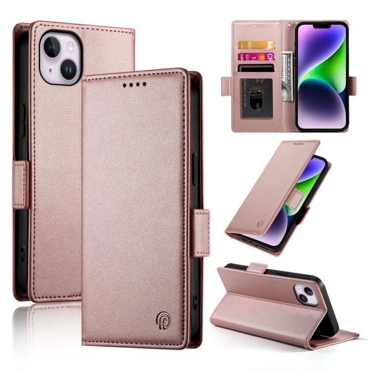 For iPhone 14 Plus Side Buckle Magnetic Frosted Leather Phone Case(Rose Gold)
For iPhone 14 Plus Side Buckle Magnetic Frosted Leather Phone Case(Rose Gold)