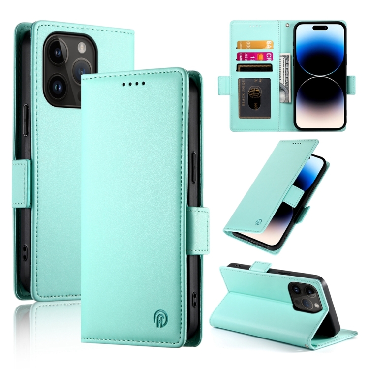 For iPhone 14 Pro Side Buckle Magnetic Frosted Leather Phone Case(Mint Green)
For iPhone 14 Pro Side Buckle Magnetic Frosted Leather Phone Case(Mint Green)