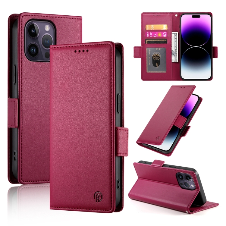 For iPhone 14 Pro Max Side Buckle Magnetic Frosted Leather Phone Case(Wine Red)
For iPhone 14 Pro Max Side Buckle Magnetic Frosted Leather Phone Case(Wine Red)