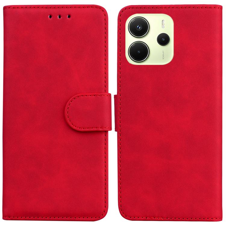 For Redmi Note 14 4G 163.25mm Skin Feel Pure Color Flip Leather Phone Case(Red)
For Redmi Note 14 4G 163.25mm Skin Feel Pure Color Flip Leather Phone Case(Red)