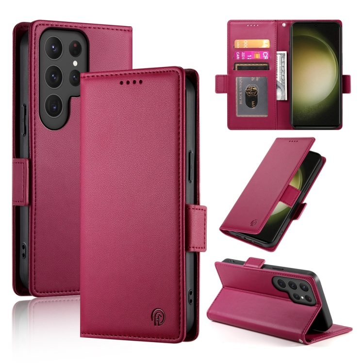 For Samsung Galaxy S23 Ultra 5G Side Buckle Magnetic Frosted Leather Phone Case(Wine Red)
For Samsung Galaxy S23 Ultra 5G Side Buckle Magnetic Frosted Leather Phone Case(Wine Red)