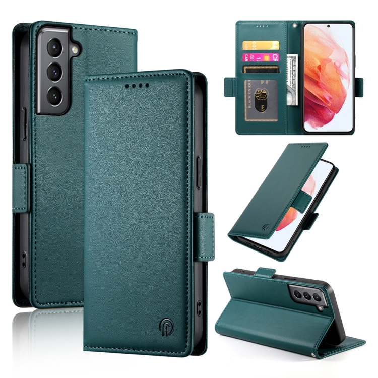 For Samsung Galaxy S21 5G Side Buckle Magnetic Frosted Leather Phone Case(Dark Green)
For Samsung Galaxy S21 5G Side Buckle Magnetic Frosted Leather Phone Case(Dark Green)