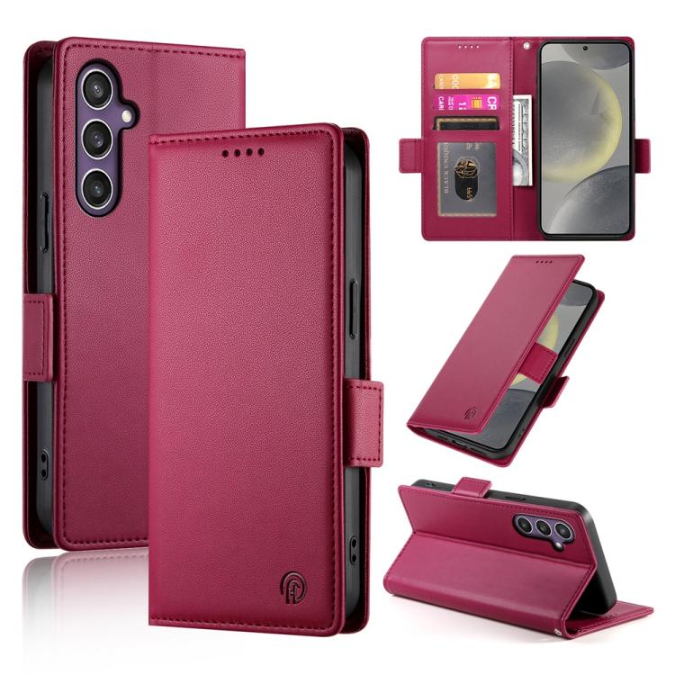 For Samsung Galaxy S25 5G Side Buckle Magnetic Frosted Leather Phone Case(Wine Red)
For Samsung Galaxy S25 5G Side Buckle Magnetic Frosted Leather Phone Case(Wine Red)