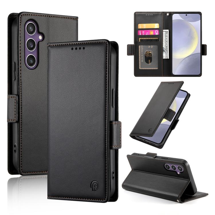 For Samsung Galaxy S25+ 5G Side Buckle Magnetic Frosted Leather Phone Case(Black)
For Samsung Galaxy S25+ 5G Side Buckle Magnetic Frosted Leather Phone Case(Black)