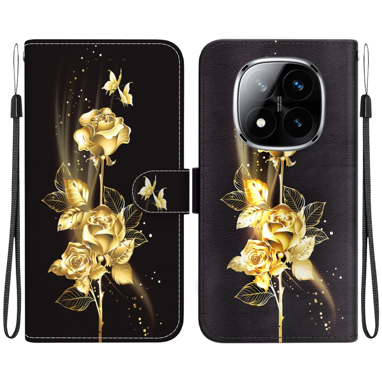 For Redmi Note 14 Pro / Note 14 Pro+ 5G Crystal Texture Colored Drawing Leather Phone Case(Gold Butterfly Rose)
For Redmi Note 14 Pro / Note 14 Pro+ 5G Crystal Texture Colored Drawing Leather Phone Case(Gold Butterfly Rose)