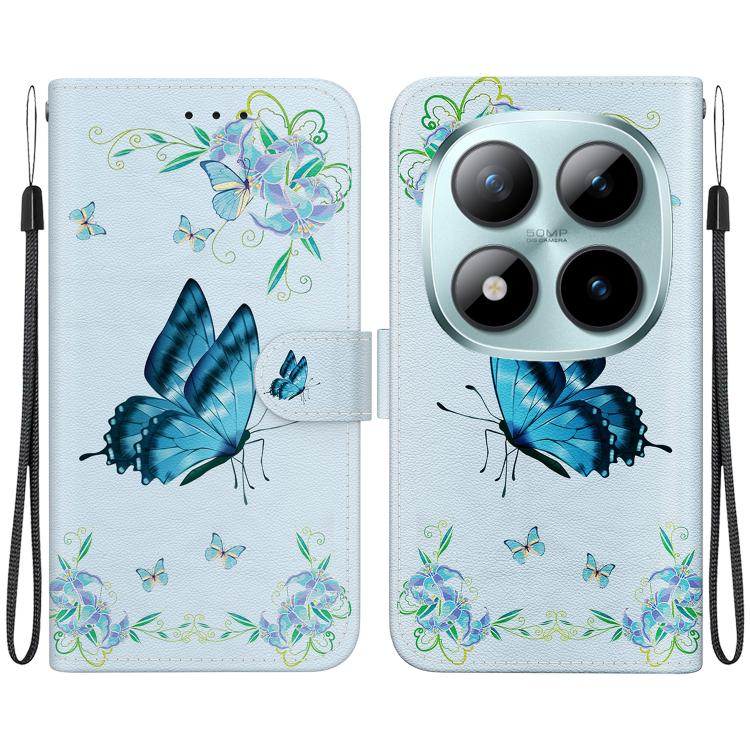 For Redmi Note 15 Pro+ 5G 163.3mm / Poco M8 Pro 5G Crystal Texture Colored Drawing Leather Phone Case(Blue Pansies)
For Redmi Note 15 Pro+ 5G 163.3mm / Poco M8 Pro 5G Crystal Texture Colored Drawing Leather Phone Case(Blue Pansies)