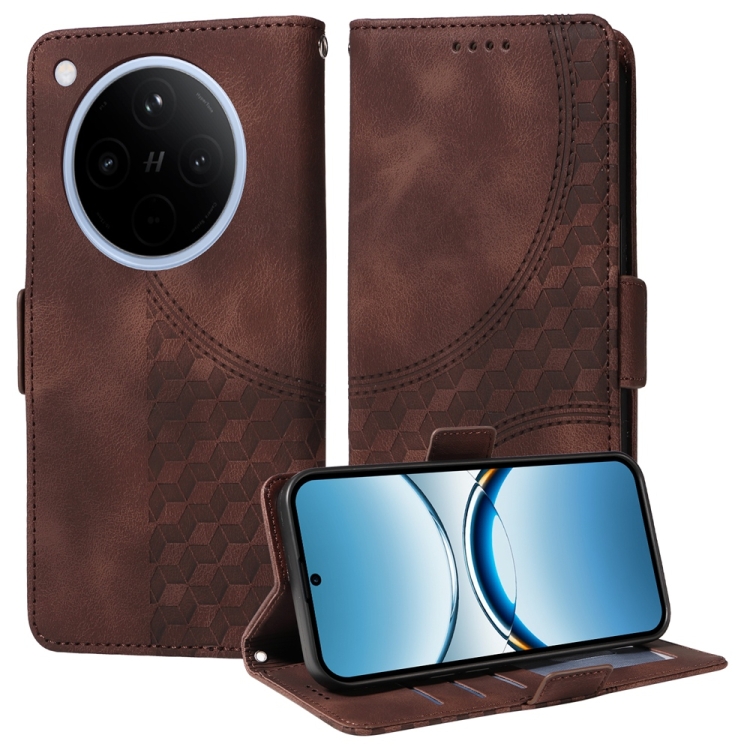 For OPPO Find X8 Embossed Rhombus Starry Leather Phone Case(Brown) 
For OPPO Find X8 Embossed Rhombus Starry Leather Phone Case(Brown)