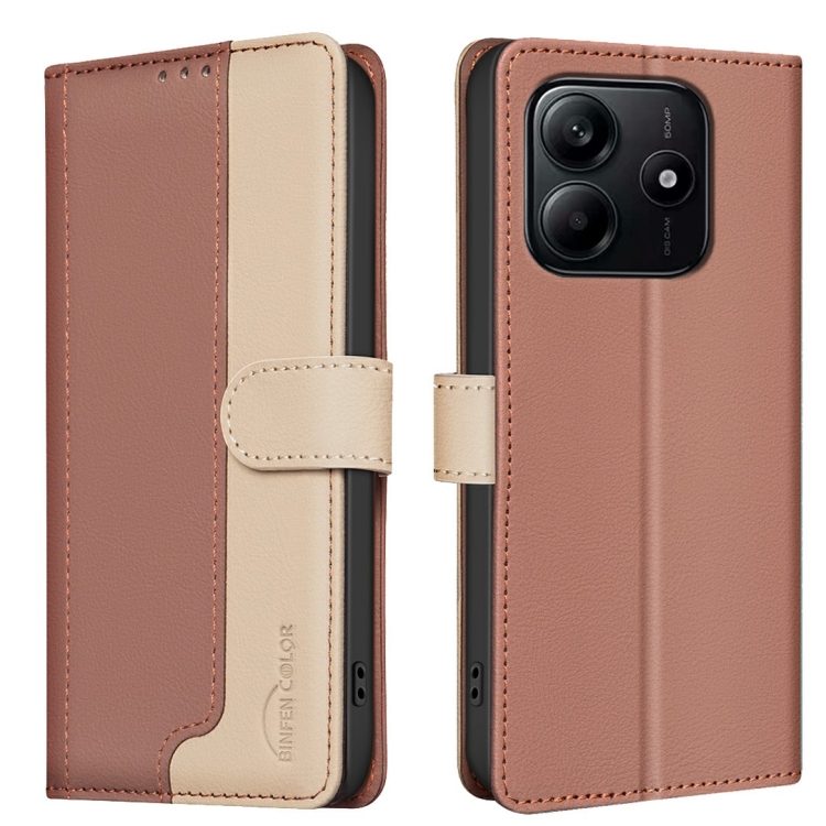 For Redmi Note 14 5G Color Matching RFID Anti-theft Leather Phone Case(Brown)
For Redmi Note 14 5G Color Matching RFID Anti-theft Leather Phone Case(Brown)