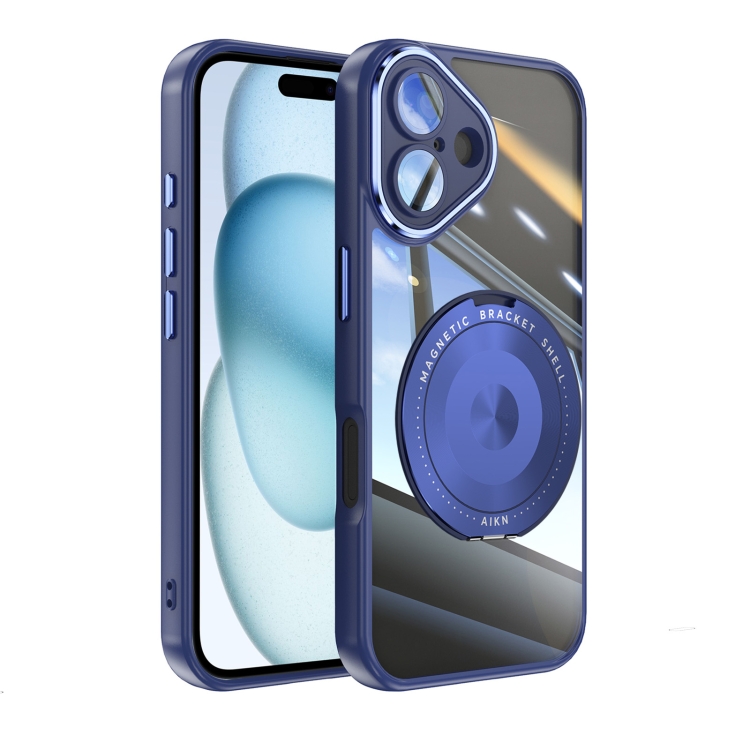 For iPhone 16 Plus 360 Holder Magsafe Acrylic Hybrid TPU Phone Case(Blue)
For iPhone 16 Plus 360 Holder Magsafe Acrylic Hybrid TPU Phone Case(Blue)