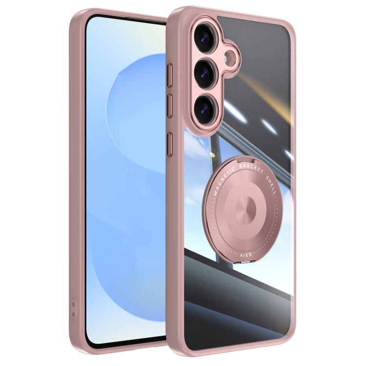 For Samsung Galaxy S26 5G 360 Holder MagSafe Acrylic Hybrid TPU Phone Case(Pink)
For Samsung Galaxy S26 5G 360 Holder MagSafe Acrylic Hybrid TPU Phone Case(Pink)