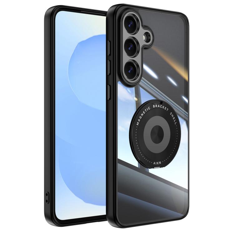 For Samsung Galaxy S26+ 5G 360 Holder MagSafe Acrylic Hybrid TPU Phone Case(Black)
For Samsung Galaxy S26+ 5G 360 Holder MagSafe Acrylic Hybrid TPU Phone Case(Black)