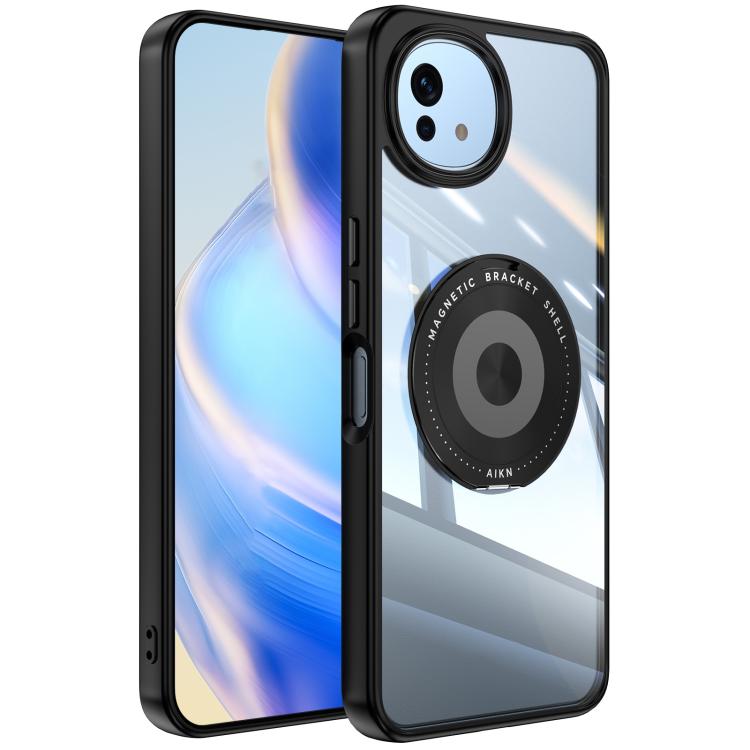 For Sharp Aquos Wish6 360 Holder Magsafe Acrylic Hybrid TPU Phone Case(Black)
For Sharp Aquos Wish6 360 Holder Magsafe Acrylic Hybrid TPU Phone Case(Black)