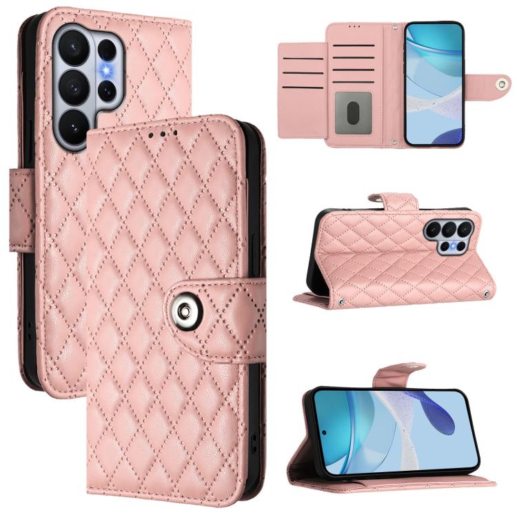 For Samsung Galaxy S26 Ultra 5G Rhombic Texture Flip Leather Phone Case with Lanyard(Coral Pink)
For Samsung Galaxy S26 Ultra 5G Rhombic Texture Flip Leather Phone Case with Lanyard(Coral Pink)