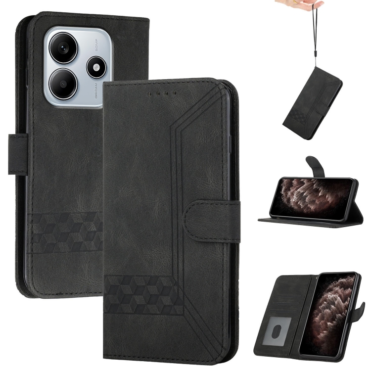 For Redmi Note 14 5G Cubic Skin Feel Flip Leather Phone Case(Black) 
For Redmi Note 14 5G Cubic Skin Feel Flip Leather Phone Case(Black)