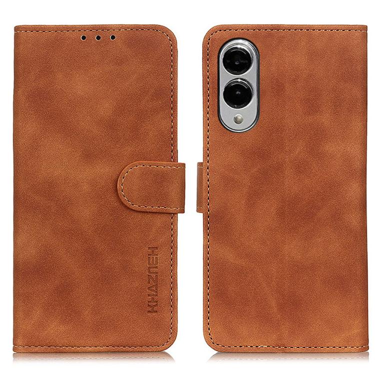 For Samsung Galaxy S25 Edge 5G KHAZNEH Retro Texture Horizontal Flip Leather Phone Case(Brown) 
For Samsung Galaxy S25 Edge 5G KHAZNEH Retro Texture Horizontal Flip Leather Phone Case(Brown)