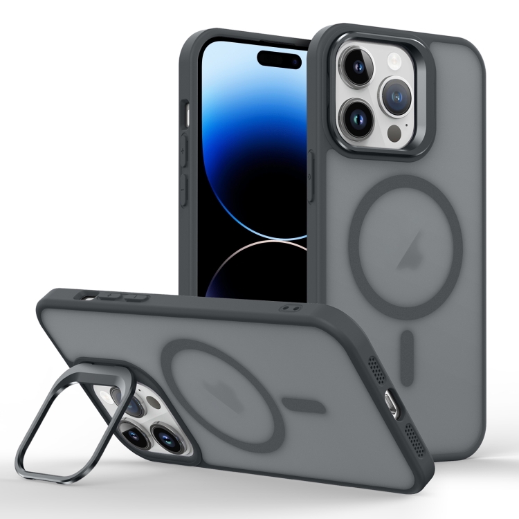 For iPhone 14 Pro Max Skin Feel Lens Holder Magsafe Phone Case(Titanium Black)
For iPhone 14 Pro Max Skin Feel Lens Holder Magsafe Phone Case(Titanium Black)