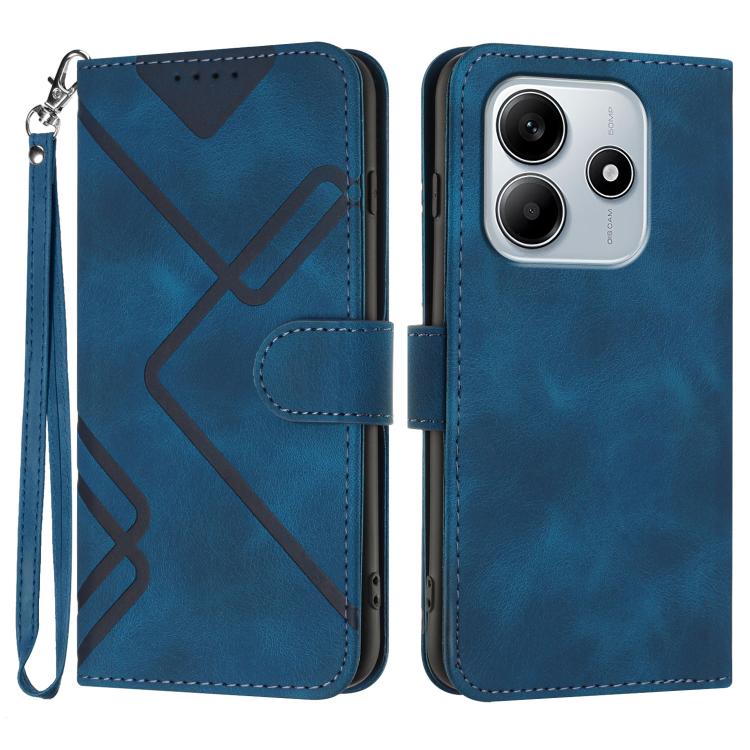 For Redmi Note 14 4G 163.25mm Line Pattern Skin Feel Leather Phone Case(Royal Blue)
For Redmi Note 14 4G 163.25mm Line Pattern Skin Feel Leather Phone Case(Royal Blue)