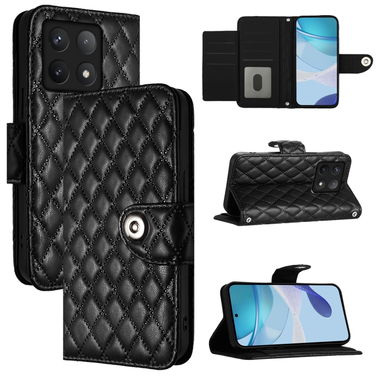 For Xiaomi 14T Pro Rhombic Texture Flip Leather Phone Case with Lanyard(Black)
For Xiaomi 14T Pro Rhombic Texture Flip Leather Phone Case with Lanyard(Black)