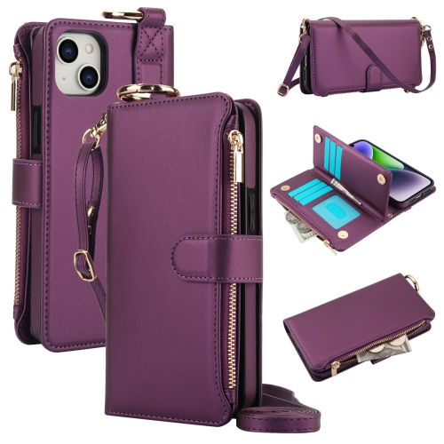 For iPhone 14 Plus Crossbody Ring Multifunctional Wallet Leather Phone Case(Dark Purple)
For iPhone 14 Plus Crossbody Ring Multifunctional Wallet Leather Phone Case(Dark Purple)