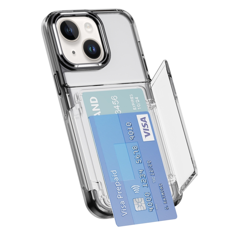 For iPhone 14 Plus Card Holder Acrylic Hybrid TPU Phone Case(Transparent Black)
For iPhone 14 Plus Card Holder Acrylic Hybrid TPU Phone Case(Transparent Black)
