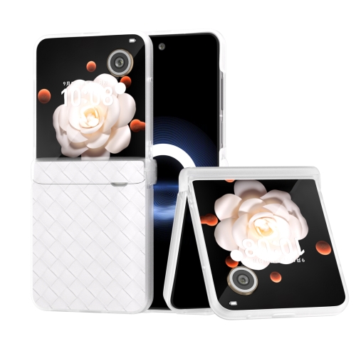 For Honor Magic V Flip Three Parts Frosted Translucent Frame Woven Texture PU Phone Case(White)
For Honor Magic V Flip Three Parts Frosted Translucent Frame Woven Texture PU Phone Case(White)