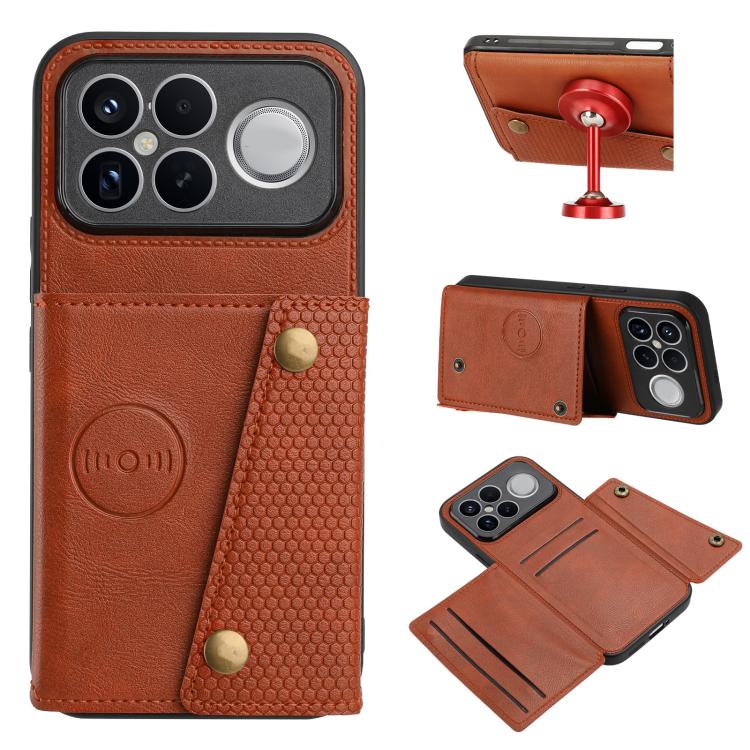 For Redmi K90 Pro Max/Poco F8 Ultra Double Buckle Card Slots Magnetic Phone Case(Brown)
For Redmi K90 Pro Max/Poco F8 Ultra Double Buckle Card Slots Magnetic Phone Case(Brown)
