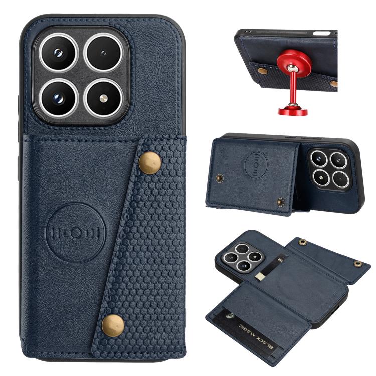 For Xiaomi 17 Double Buckle Card Slots Magnetic Phone Case(Blue)
For Xiaomi 17 Double Buckle Card Slots Magnetic Phone Case(Blue)