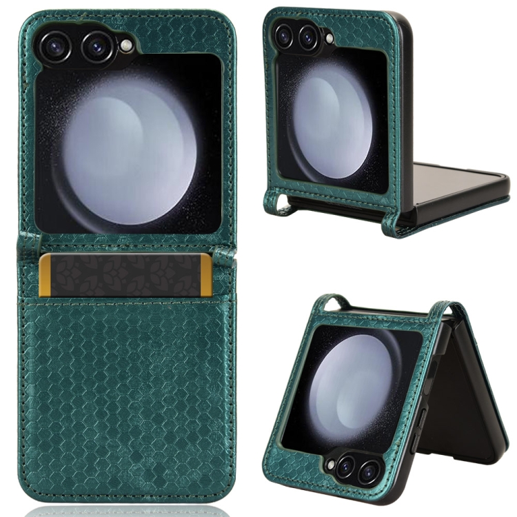 For Samsung Galaxy Z Flip6 5G Honeycomb Dot Texture Leather Phone Case(Green)
For Samsung Galaxy Z Flip6 5G Honeycomb Dot Texture Leather Phone Case(Green)