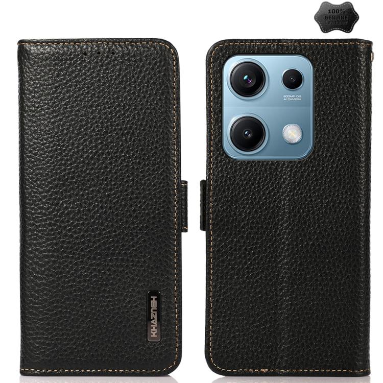 For Redmi Note 14S 4G KHAZNEH Side-Magnetic Litchi Genuine Leather RFID Phone Case(Black)
For Redmi Note 14S 4G KHAZNEH Side-Magnetic Litchi Genuine Leather RFID Phone Case(Black)
