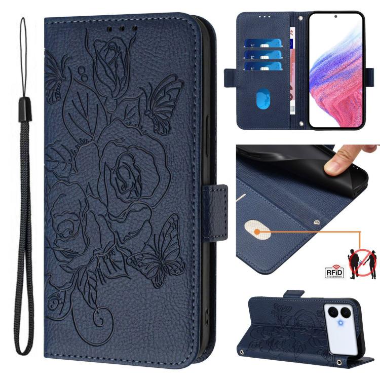 For Samsung Galaxy S26 Edge 5G Embossed Rose RFID Anti-theft Leather Phone Case(Dark Blue)
For Samsung Galaxy S26 Edge 5G Embossed Rose RFID Anti-theft Leather Phone Case(Dark Blue)
