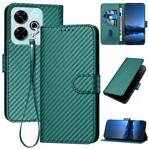 For Redmi 13 4G YX0070 Carbon Fiber Buckle Leather Phone Case with Lanyard(Dark Green)
For Redmi 13 4G YX0070 Carbon Fiber Buckle Leather Phone Case with Lanyard(Dark Green)