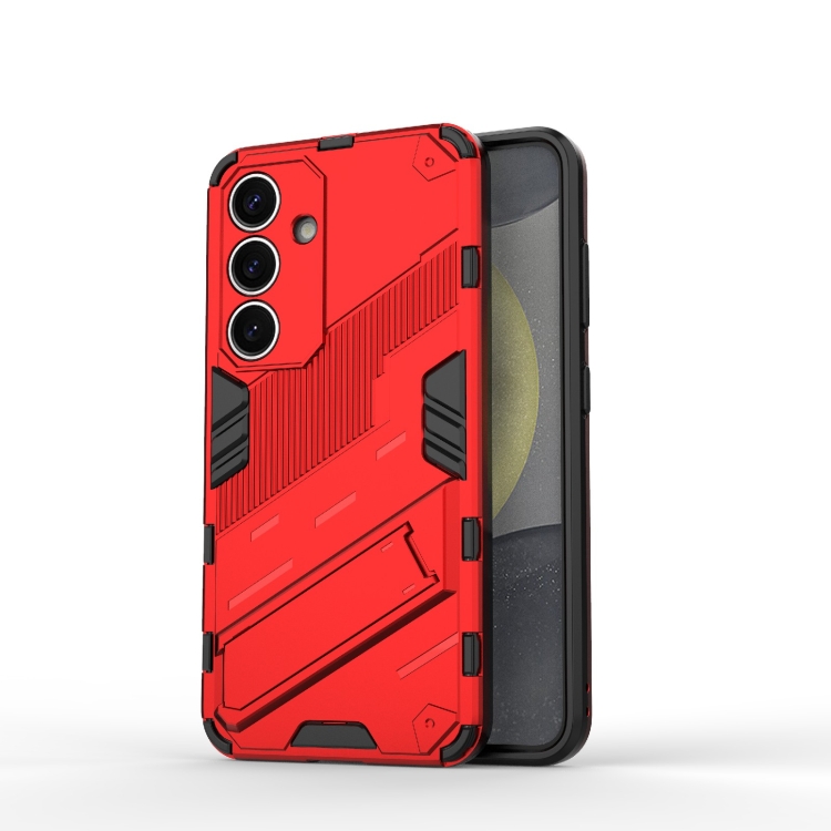 For Samsung Galaxy S25 5G Punk Armor 2 in 1 PC + TPU Shockproof Phone Case with Invisible Holder(Red)
For Samsung Galaxy S25 5G Punk Armor 2 in 1 PC + TPU Shockproof Phone Case with Invisible Holder(Red)