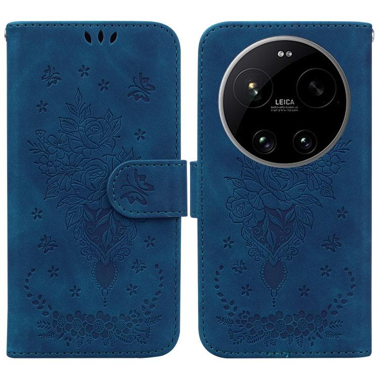 For Xiaomi 17 Ultra Butterfly Rose Embossed Leather Phone Case(Blue)
For Xiaomi 17 Ultra Butterfly Rose Embossed Leather Phone Case(Blue)