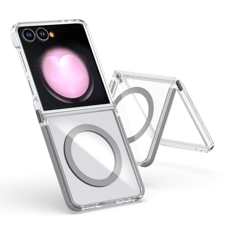 For Samsung Galaxy Z Flip7 5G Dual-Color Clear Acrylic Hybrid TPU MagSafe Phone Case(Grey) 
For Samsung Galaxy Z Flip7 5G Dual-Color Clear Acrylic Hybrid TPU MagSafe Phone Case(Grey)