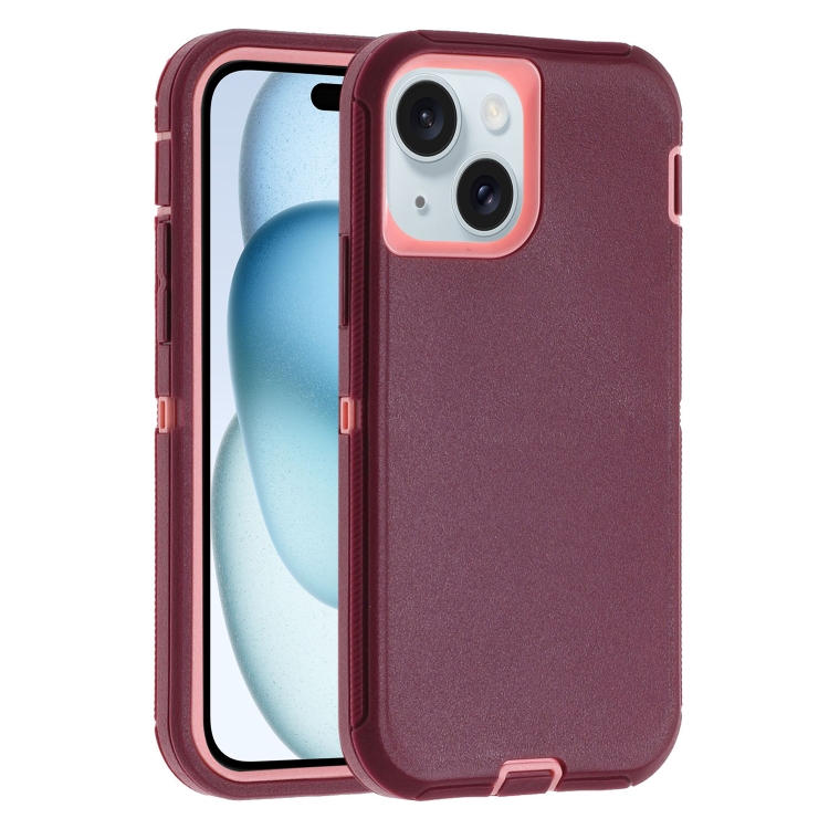 For iPhone 15 Robot Three-proof Life Waterproof Phone Case with Holder(Wine Red + Pink)
For iPhone 15 Robot Three-proof Life Waterproof Phone Case with Holder(Wine Red + Pink)
