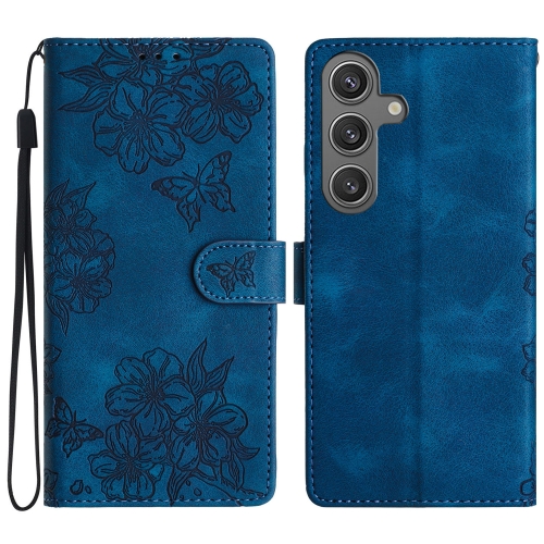 For Samsung Galaxy S24 FE 5G Cherry Blossom Butterfly Skin Feel Embossed PU Phone Case(Blue)
For Samsung Galaxy S24 FE 5G Cherry Blossom Butterfly Skin Feel Embossed PU Phone Case(Blue)