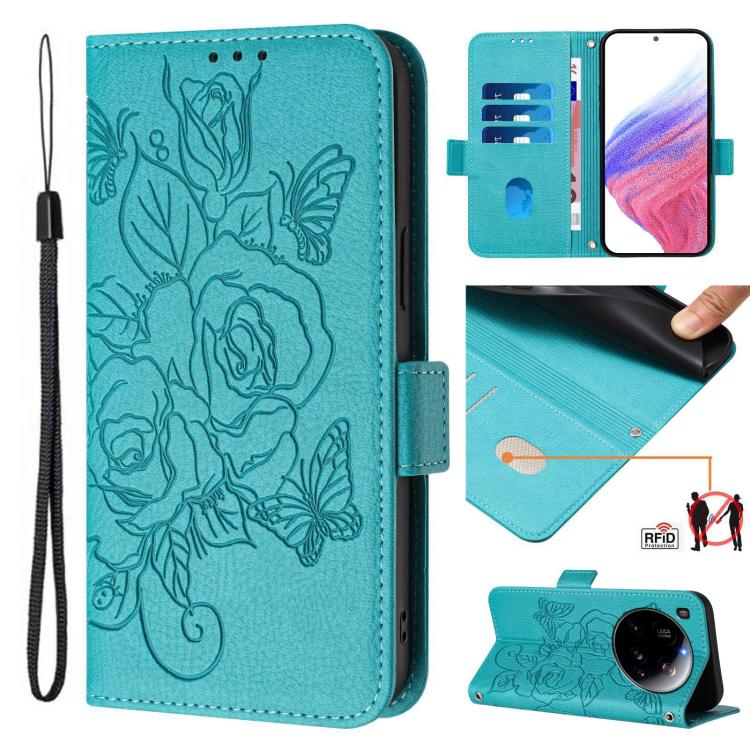 For Xiaomi 15 Ultra Embossed Rose RFID Anti-theft Leather Phone Case(Light Blue)
For Xiaomi 15 Ultra Embossed Rose RFID Anti-theft Leather Phone Case(Light Blue)
